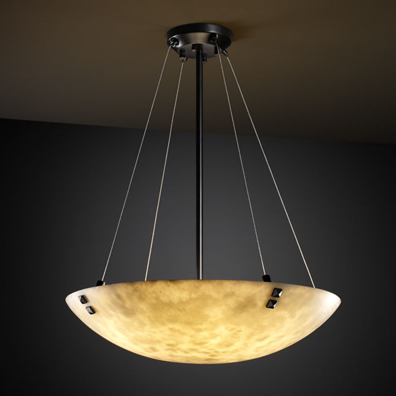 Justice Designs - CLD-9661-35-MBLK-F3 - Three Light Pendant - Clouds - Matte Black