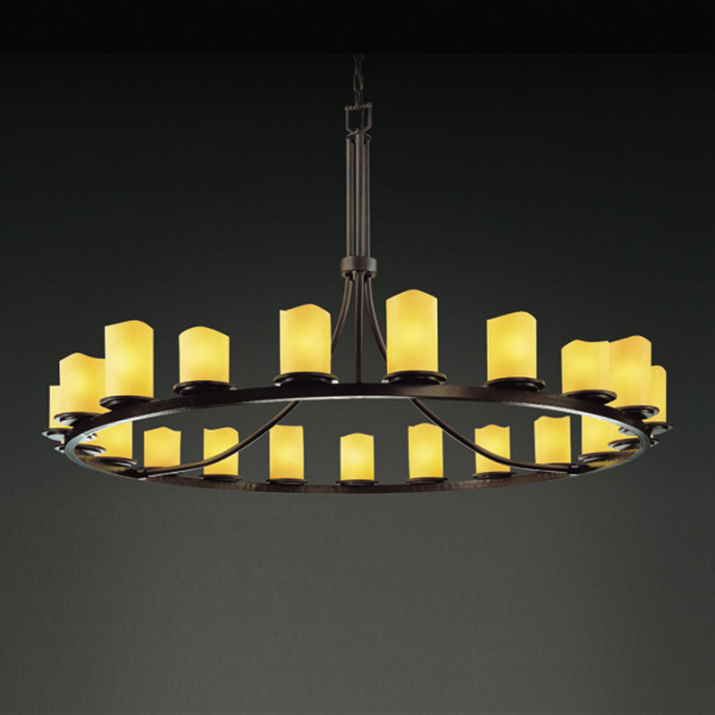 Justice Designs - CNDL-8716-14-AMBR-DBRZ - 21 Light Chandelier - CandleAria - Dark Bronze