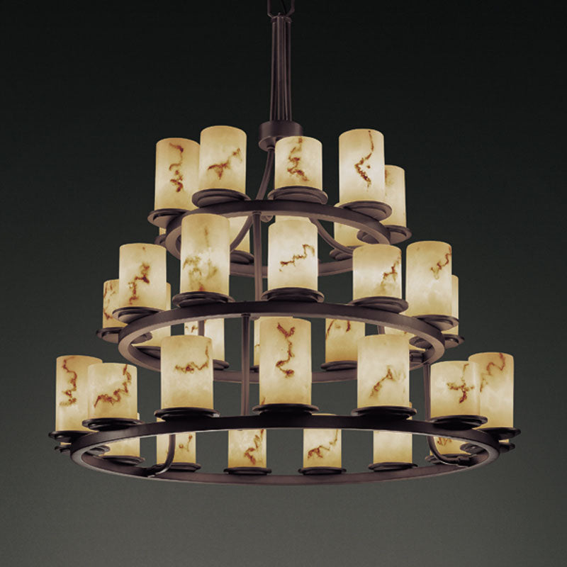 Justice Designs - FAL-8712-10-DBRZ - 36 Light Chandelier - LumenAria - Dark Bronze