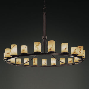 Justice Designs - FAL-8716-10-DBRZ - 21 Light Chandelier - LumenAria - Dark Bronze