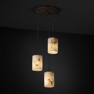 Justice Designs - FAL-8818-10-DBRZ - Three Light Pendant - LumenAria - Dark Bronze