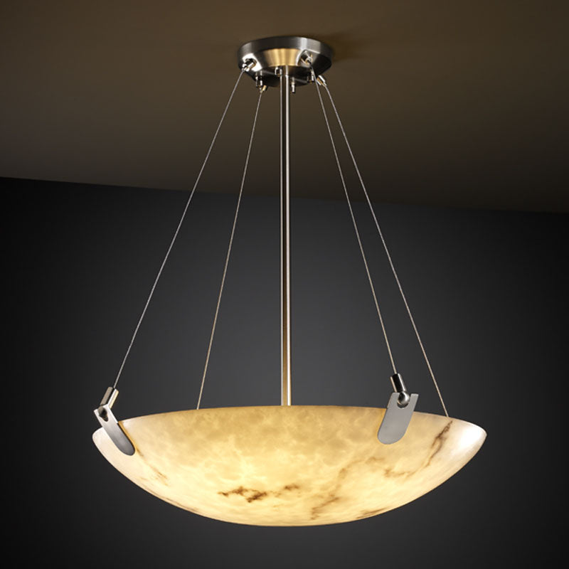 Justice Designs - FAL-9621-35-NCKL - Three Light Pendant - LumenAria - Brushed Nickel