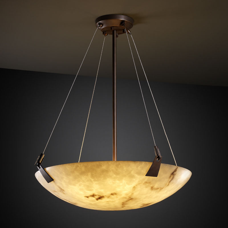 Justice Designs - FAL-9641-35-DBRZ - Three Light Pendant - LumenAria - Dark Bronze