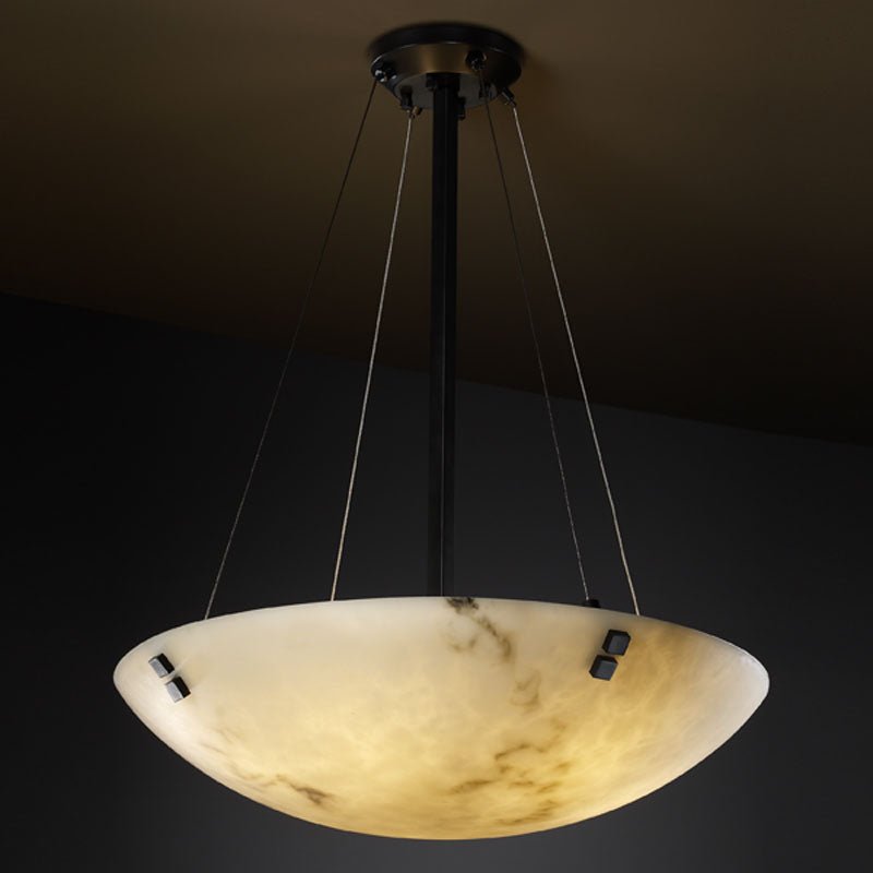 Justice Designs - FAL-9661-35-MBLK-F2 - Three Light Pendant - LumenAria - Matte Black