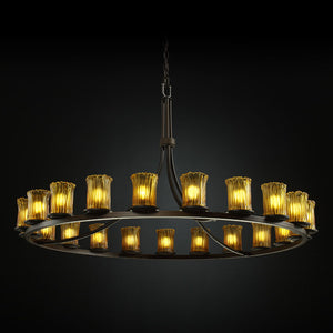 Justice Designs - GLA-8716-16-AMBR-DBRZ - 21 Light Chandelier - Veneto Luce - Dark Bronze