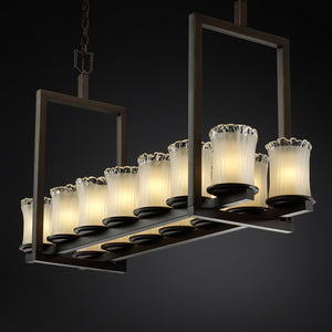 Justice Designs - GLA-8769-16-WTFR-DBRZ - 14 Light Chandelier - Veneto Luce - Dark Bronze