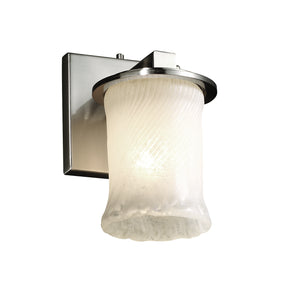 Justice Designs - GLA-8771-16-WHTW-NCKL - One Light Wall Sconce - Veneto Luce - Brushed Nickel