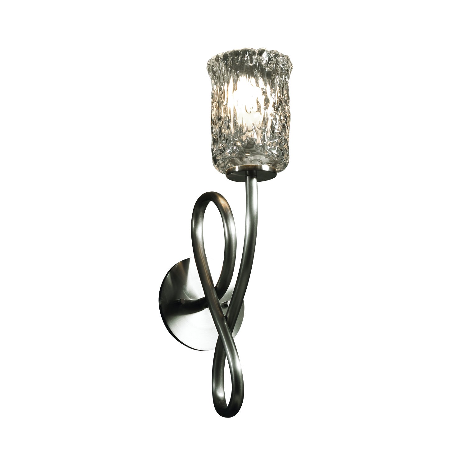 Justice Designs - GLA-8911-16-CLRT-NCKL - One Light Wall Sconce - Veneto Luce - Brushed Nickel