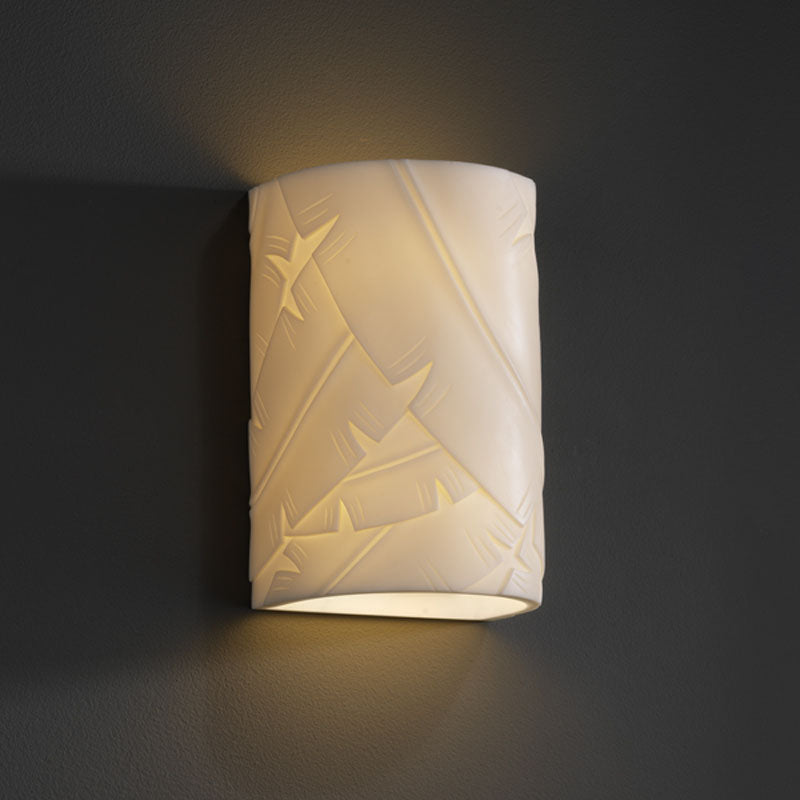 Justice Designs - PNA-0945-BANL - Two Light Wall Sconce - Porcelina - Faux Porcelain Resin