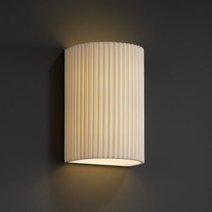 Justice Designs - PNA-1265W-PLET - One Light Outdoor Wall Sconce - Porcelina - Faux Porcelain Resin