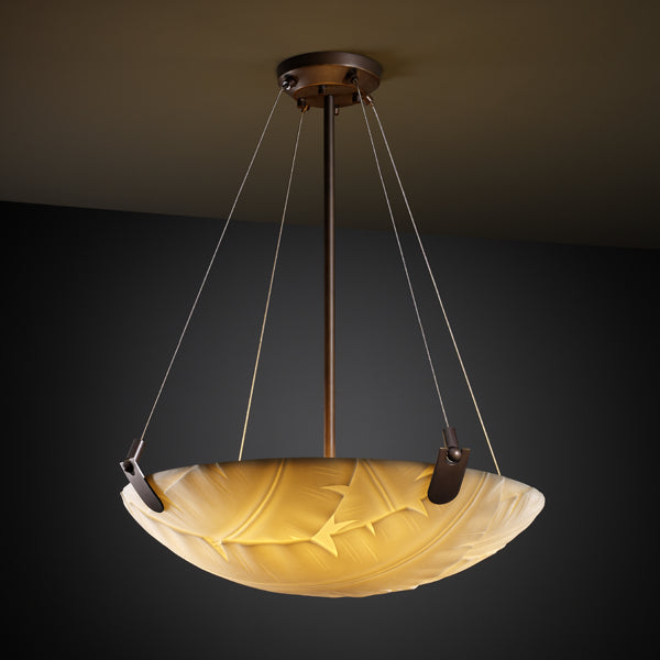 Justice Designs - PNA-9621-35-BANL-DBRZ - Three Light Pendant - Porcelina - Dark Bronze