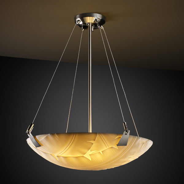 Justice Designs - PNA-9641-35-BANL-NCKL - Three Light Pendant - Porcelina - Brushed Nickel