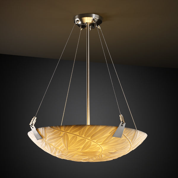 Justice Designs - PNA-9641-35-BMBO-NCKL - Three Light Pendant - Porcelina - Brushed Nickel