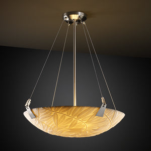 Justice Designs - PNA-9641-35-BMBO-NCKL - Three Light Pendant - Porcelina - Brushed Nickel