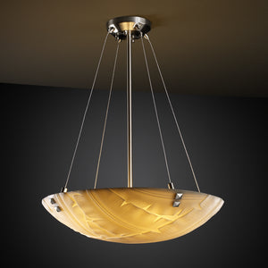 Justice Designs - PNA-9661-35-BANL-NCKL-F3 - Three Light Pendant - Porcelina - Brushed Nickel