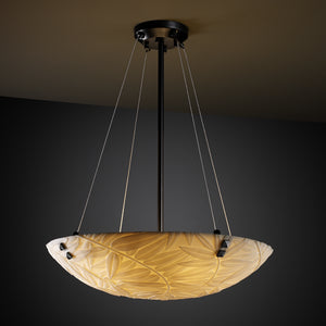 Justice Designs - PNA-9661-35-BMBO-MBLK-F3 - Three Light Pendant - Porcelina - Matte Black