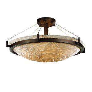 Justice Designs - PNA-9682-35-BMBO-DBRZ - Six Light Semi-Flush Mount - Porcelina - Dark Bronze