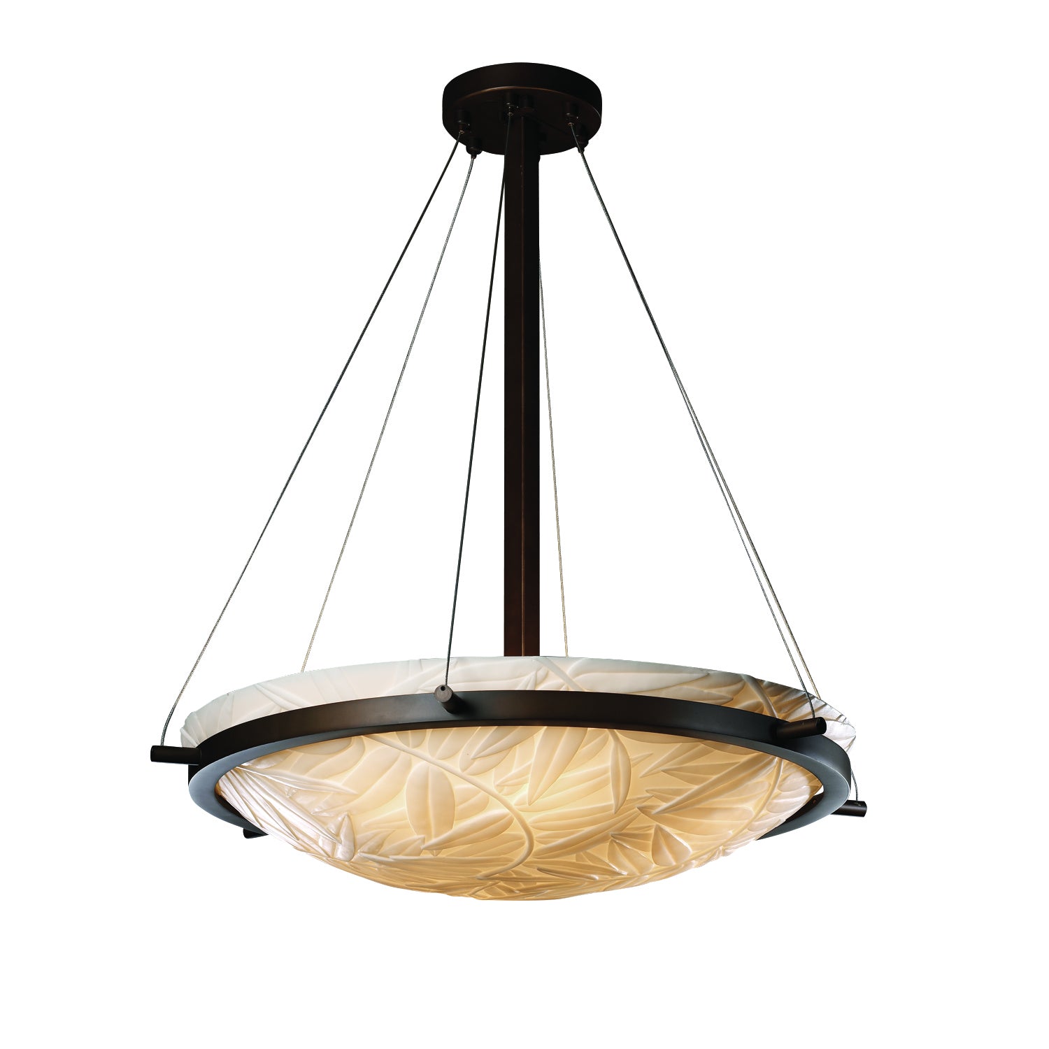 Justice Designs - PNA-9692-35-BMBO-DBRZ - Six Light Pendant - Porcelina - Dark Bronze