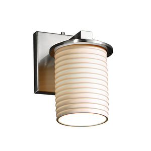 Justice Designs - POR-8771-10-SAWT-NCKL - One Light Wall Sconce - Limoges - Brushed Nickel