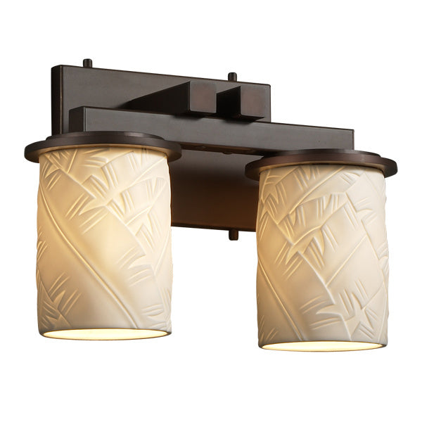 Justice Designs - POR-8772-10-BANL-DBRZ - Two Light Bath Bar - Limoges - Dark Bronze