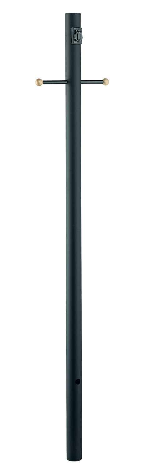 Acclaim Lighting - 98BK - Post With Outlet And Cross Arm - Direct Burial Lamp Posts - Matte Black