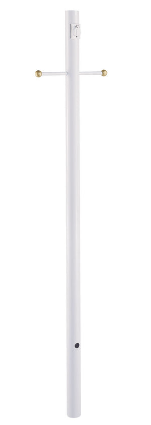 Acclaim Lighting - 98WH - Post With Outlet And Cross Arm - Direct Burial Lamp Posts - Gloss White