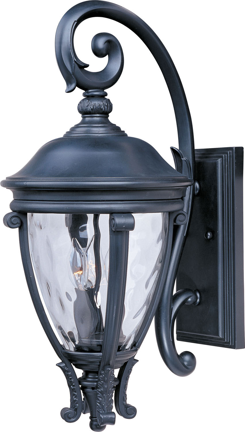 Maxim - 41425WGBK - Three Light Outdoor Wall Lantern - Camden VX - Black