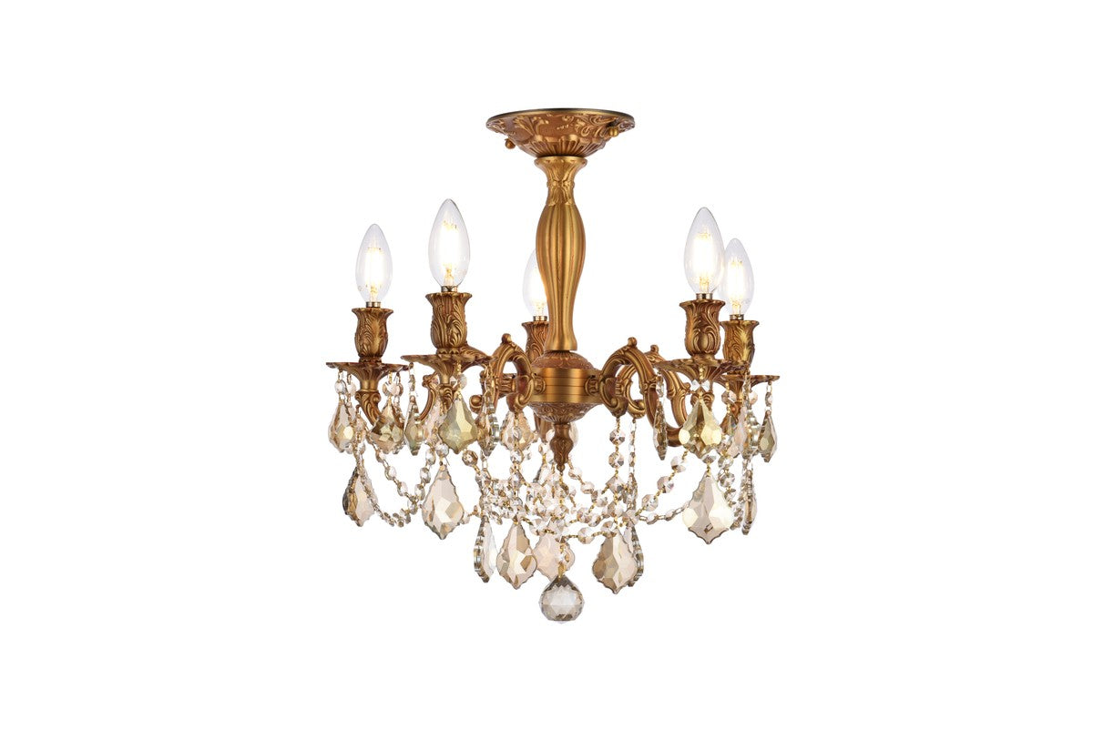 Elegant Lighting - 9205F18FG-GT/RC - Five Light Flush Mount - Rosalia - French Gold