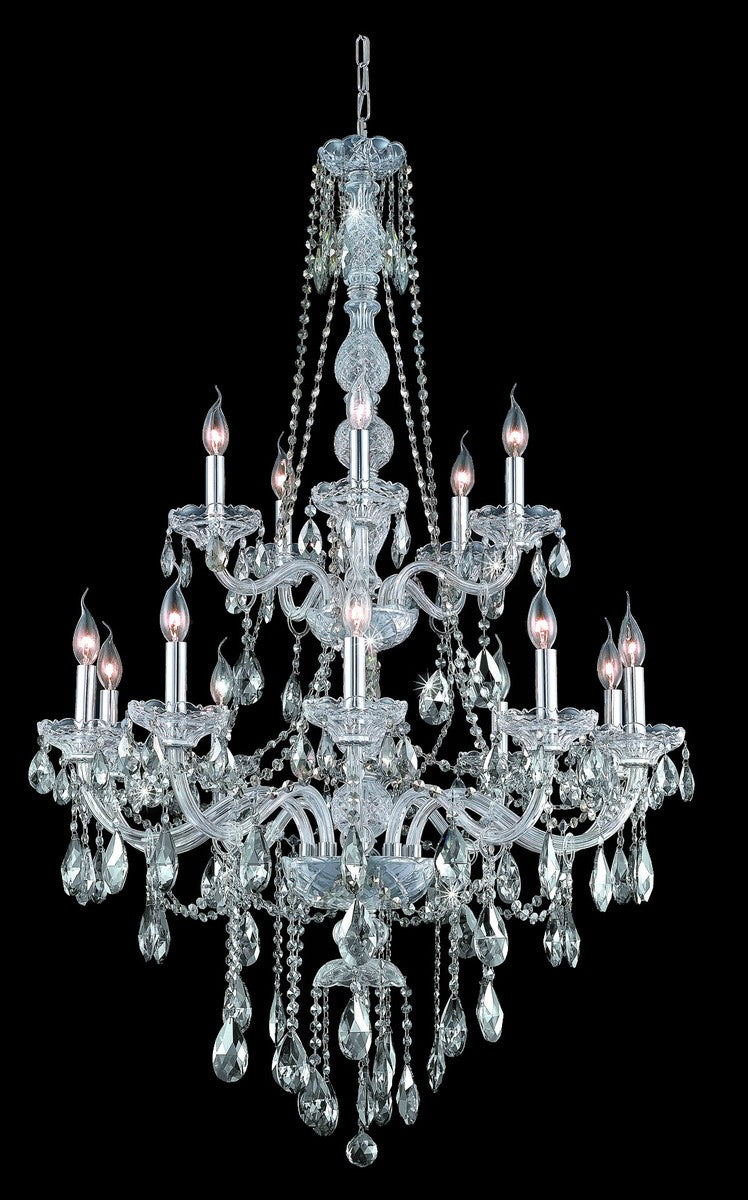 Elegant Lighting - 7915G33C-GT/RC - 15 Light Chandelier - Verona - Chrome