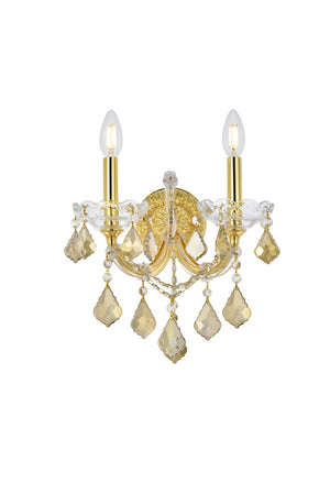 Elegant Lighting - 2800W2G-GT/RC - Two Light Wall Sconce - Maria Theresa - Gold