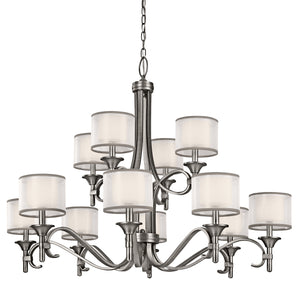 Kichler - 42383AP - 12 Light Chandelier - Lacey - Antique Pewter