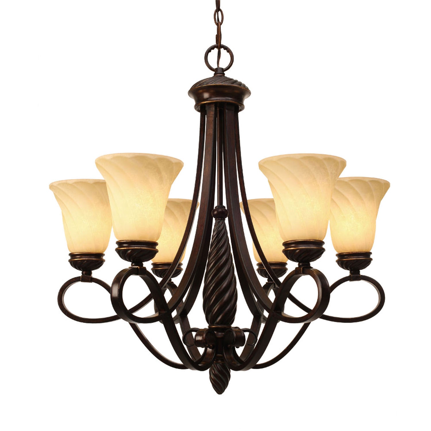 Golden - 8106-6 CDB - Six Light Chandelier - Torbellino - Cordoban Bronze