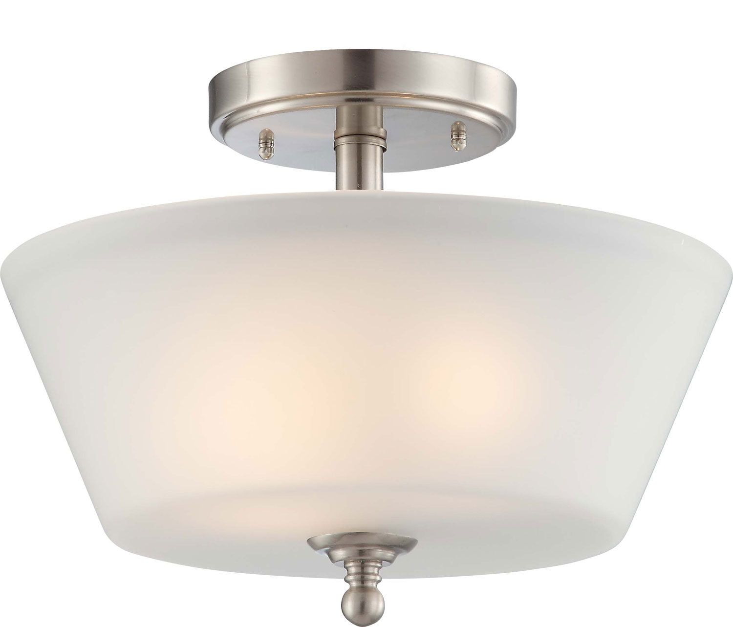 Nuvo Lighting - 60-4151 - Three Light Semi Flush Mount - Surrey - Brushed Nickel