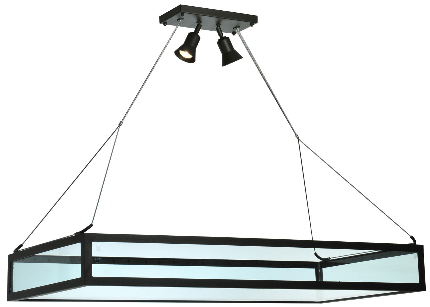 Meyda Tiffany - 109699 - Two Light Island Pendant - Plateau - Wrought Iron