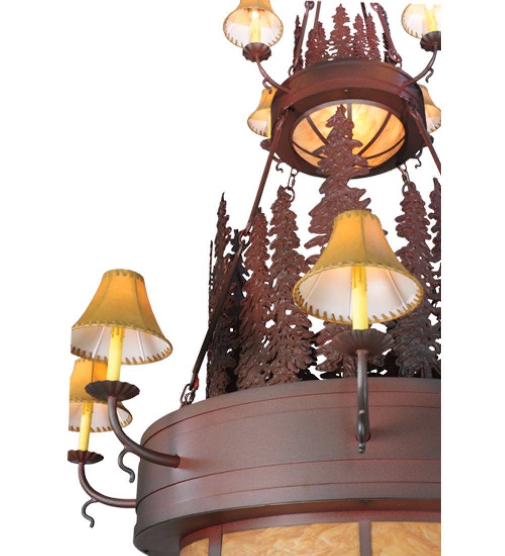 Meyda Tiffany - 111636 - 15 Light Chandelier - Walden Pine - Rust Over Wrought Iron