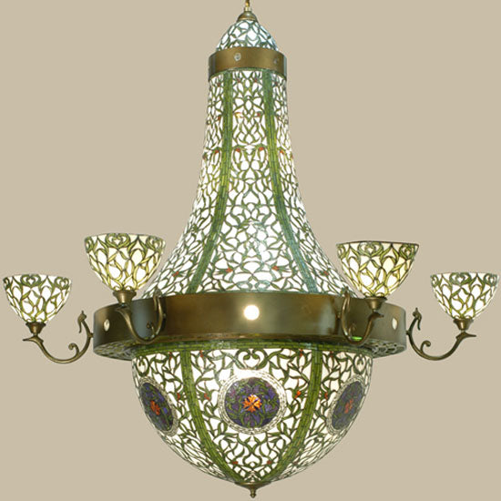 Meyda Tiffany - 111778 - 22 Light Chandelier - Grand Tulip Medallion - Black Hills Gold