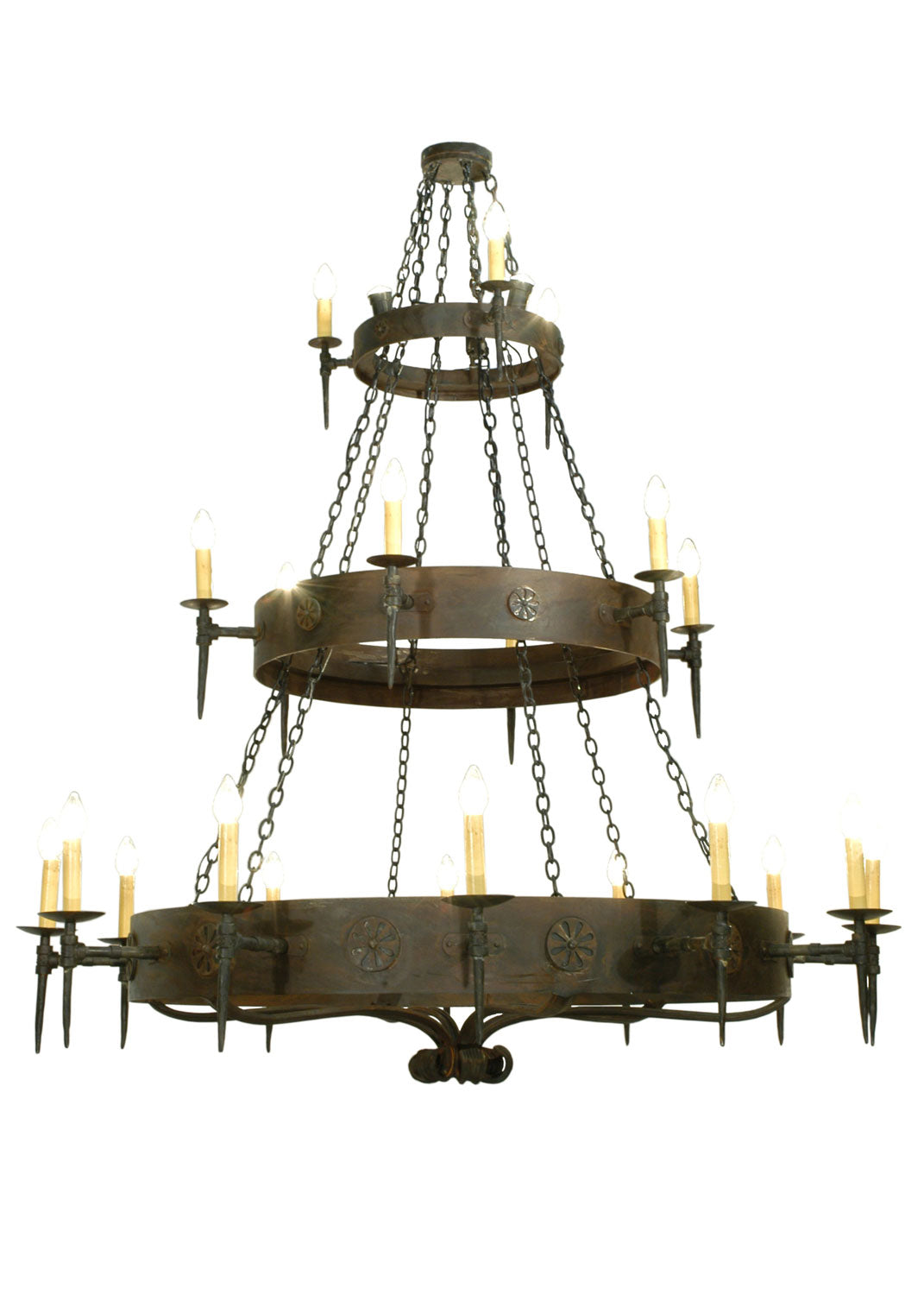 Meyda Tiffany - 112084 - 21 Light Chandelier - Warwick - Hand Waxed Metal