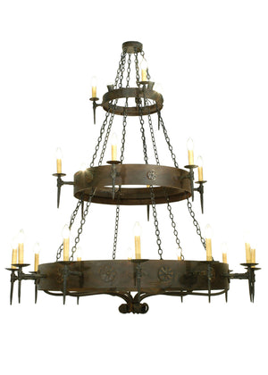 Meyda Tiffany - 112084 - 21 Light Chandelier - Warwick - Hand Waxed Metal