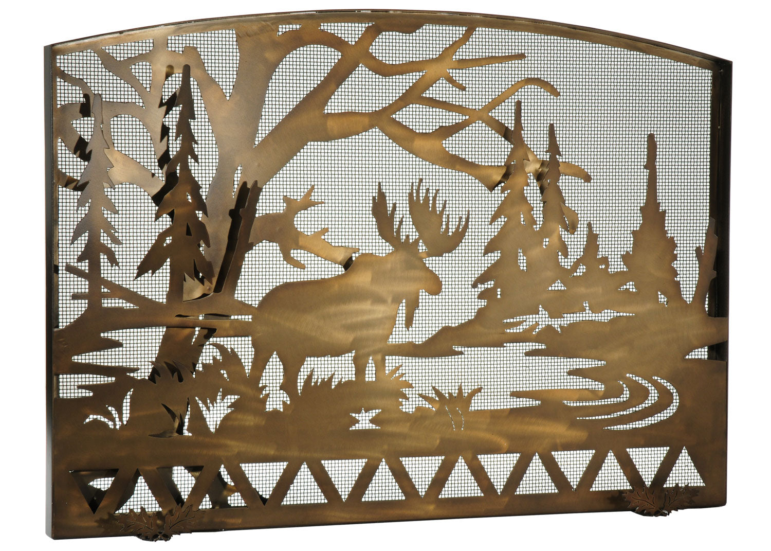 Meyda Tiffany - 113069 - Fireplace Screen - Moose Creek - Antique Copper Mesh