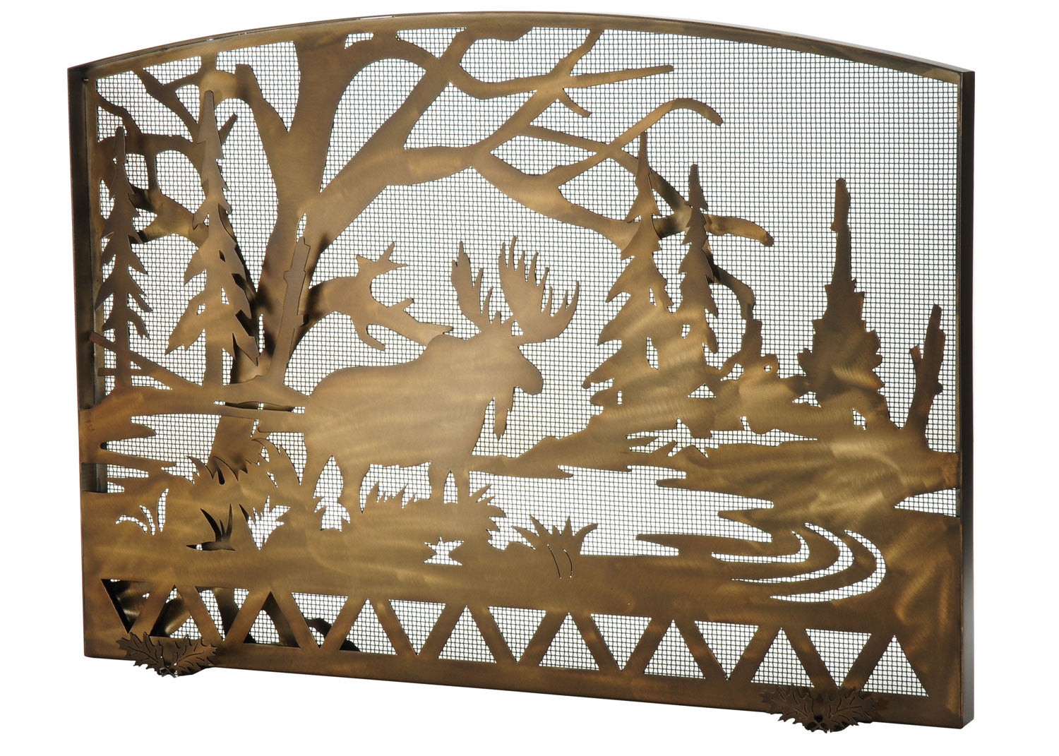 Meyda Tiffany - 113070 - Fireplace Screen - Moose Creek - Antique Copper