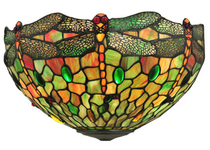 Meyda Tiffany - 112136 - 17"Wall Sconce - Tiffany Hanginghead Dragonfly