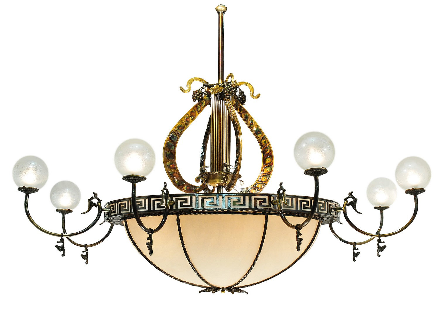 Meyda Tiffany - 106965 - 18 Light Chandelier - Lyre - Light Burnished Brass Tint