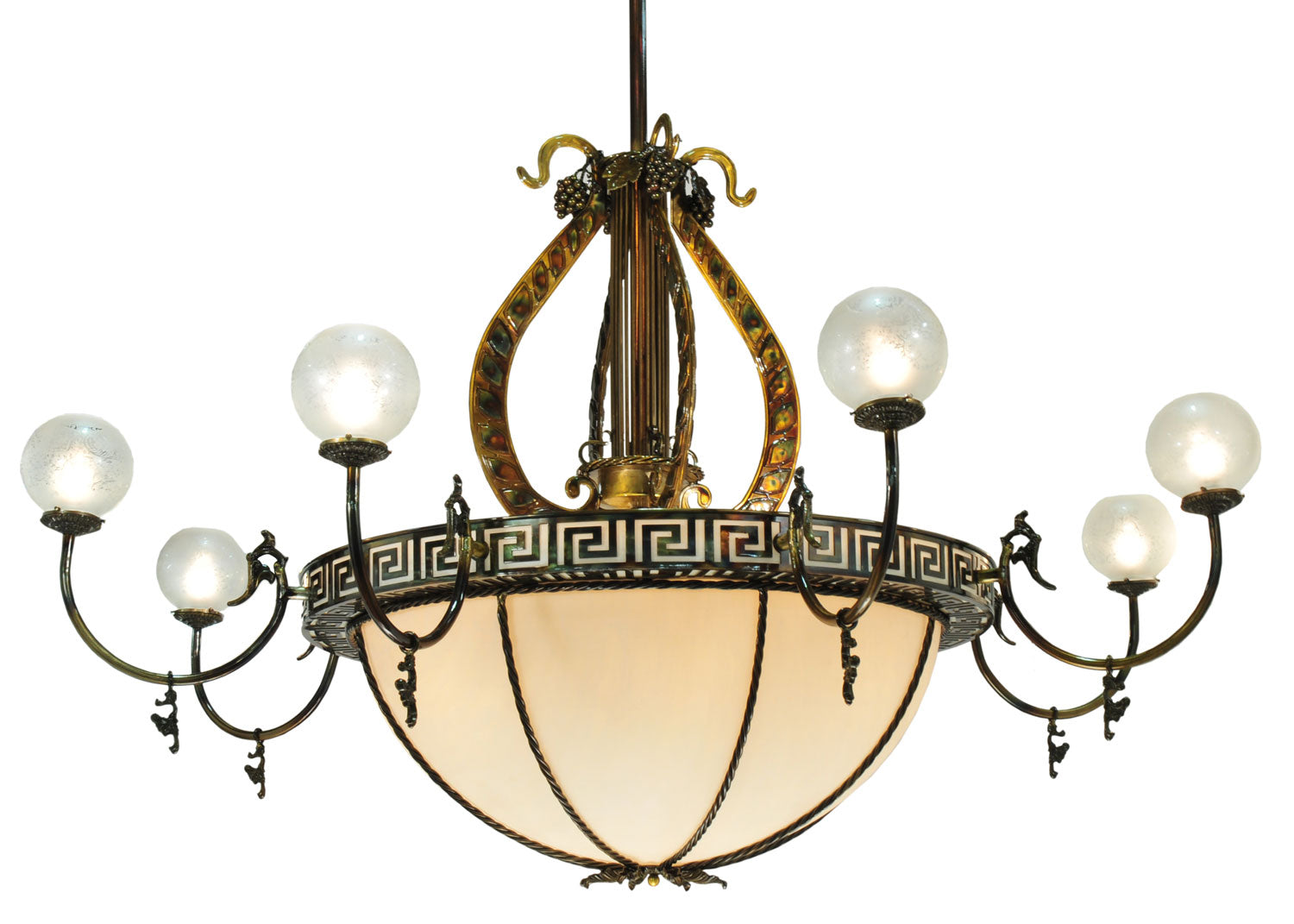 Meyda Tiffany - 106965 - 18 Light Chandelier - Lyre - Light Burnished Brass Tint