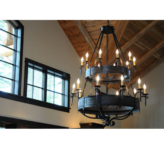 Meyda Tiffany - 110205 - 20 Light Chandelier - Costello - Costello Black & Blackend Banding