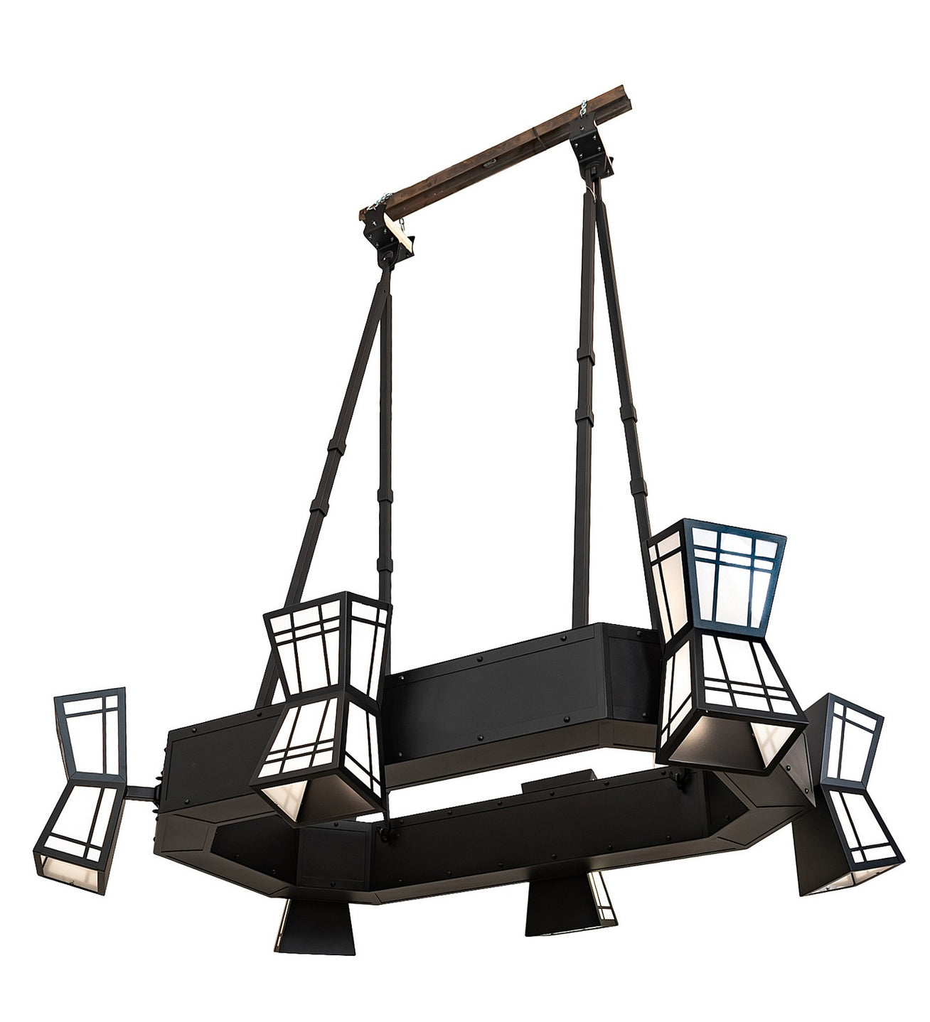 Meyda Tiffany - 110616 - Six Light Chandelier - Cortland - Textured Black