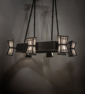 Meyda Tiffany - 110616 - Six Light Chandelier - Cortland - Textured Black