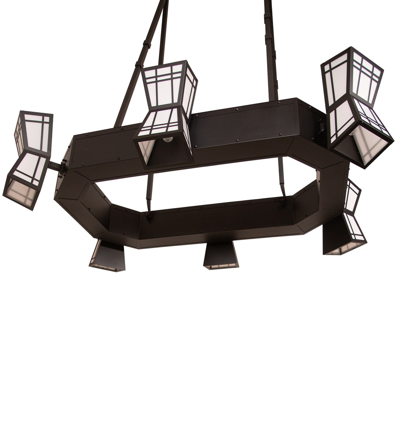 Meyda Tiffany - 110616 - Six Light Chandelier - Cortland - Textured Black