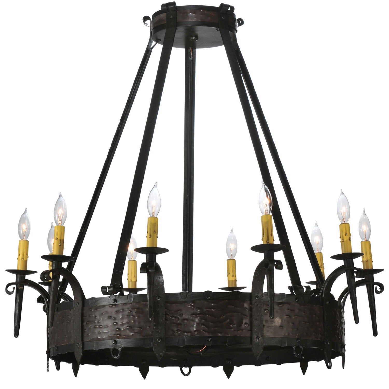 Meyda Tiffany - 112388 - Ten Light Chandelier - Costello - Costello Black