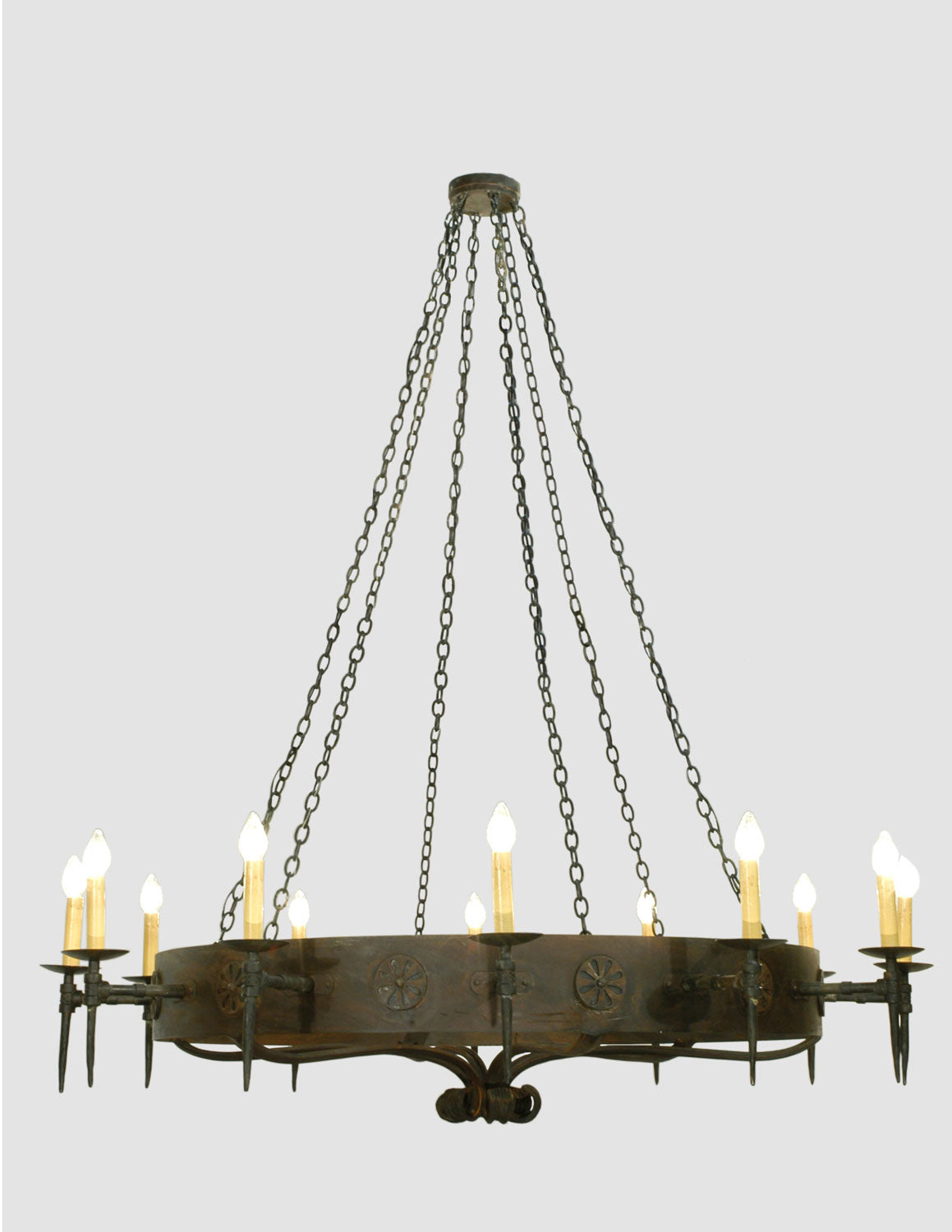 Meyda Tiffany - 112814 - 12 Light Chandelier - Warwick - Hand Waxed Metal