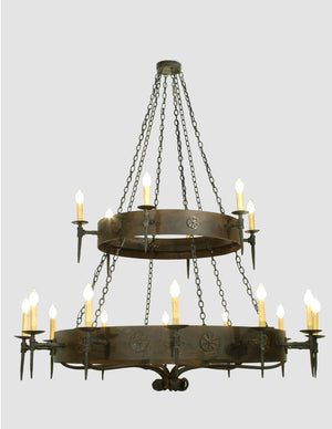 Meyda Tiffany - 112829 - 18 Light Chandelier - Warwick - Gilded Iron